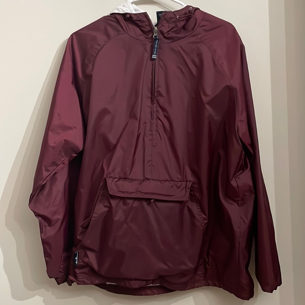 Charles river rain jacket, M, Burgundy color
